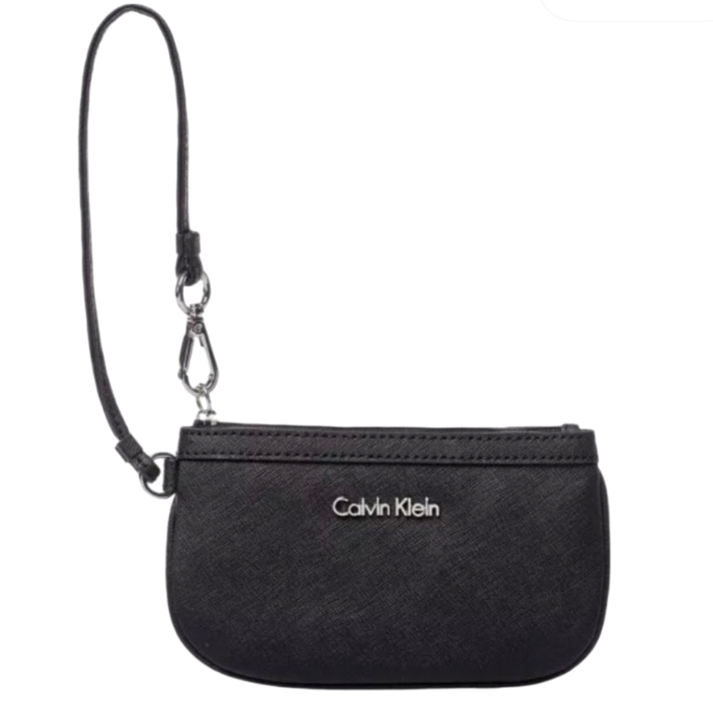 Calvin Klein Black Wristlet - 7.75" L, 4.75" H, 1" D